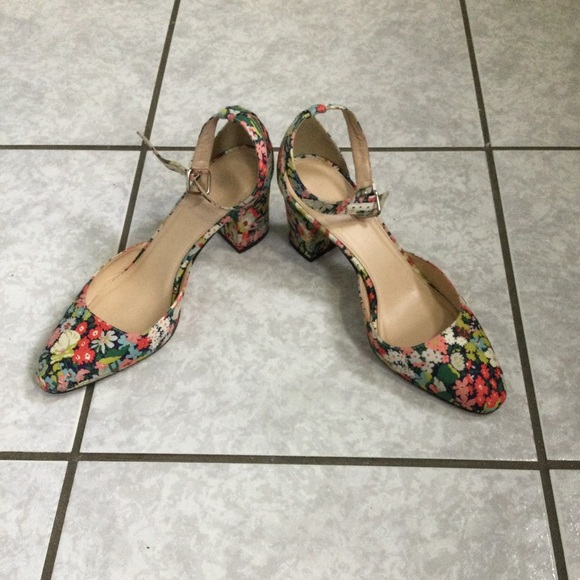 J crew Elliot liberty print heels size 8 - Picture 4 of 8